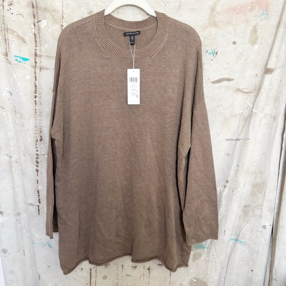 Eileen Fisher Hazel Crewneck Boxy Tunic Sweater - Picture 1 of 3